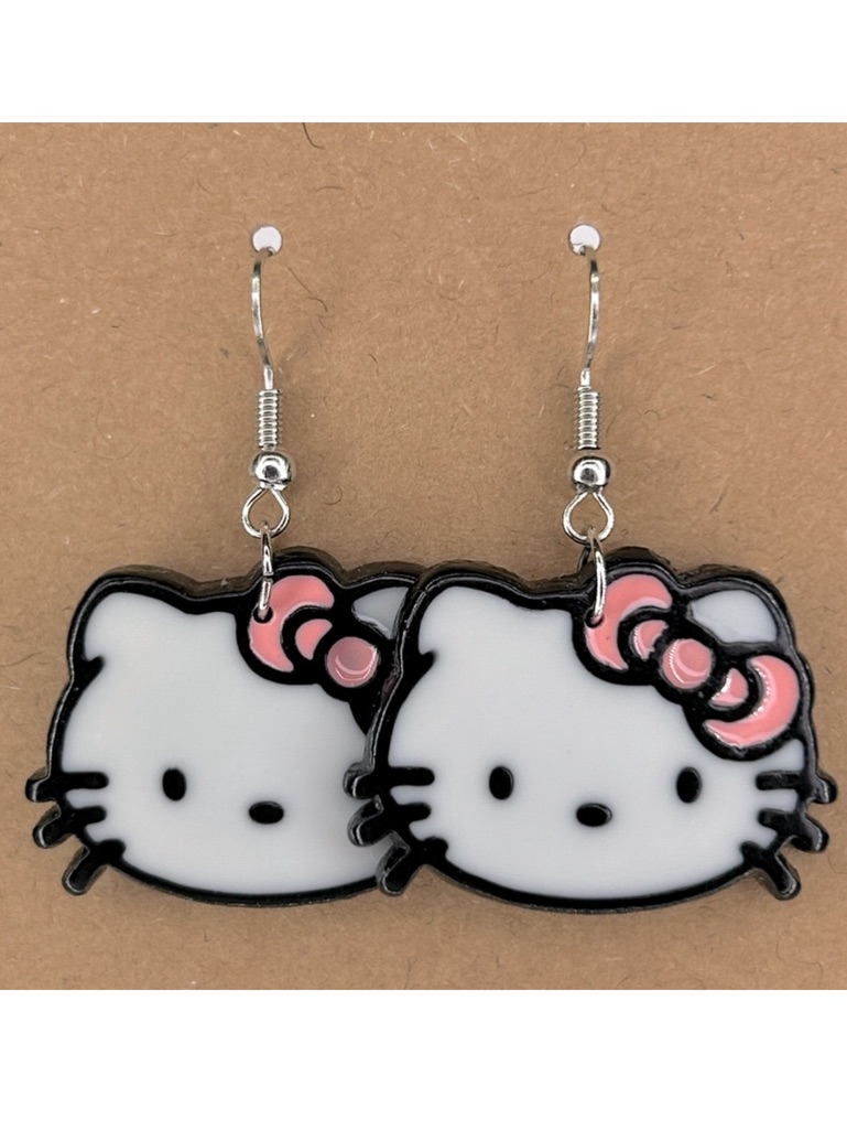 Hello Kitty Acrylic Dangle Earrings Fashion Jewelry 12$